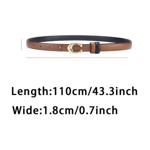 Women's Fashionable C-shaped Buckle Thin Belt