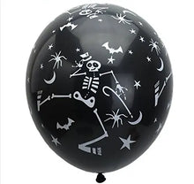 Load image into Gallery viewer, 30/10Pcs Scary Halloween Balloons Kids Toys Pumpkin Skeleton Ghost Bar Party Decor Balloon Halloween Black Orange Latex Balloon