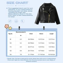 Load image into Gallery viewer, Boys Faux Leather Motorcycle Jackets Long Sleeve Outerwear Coat
