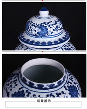 Load image into Gallery viewer, Blue And White Ceramic General Jar Artwork Storage Jar