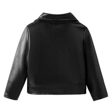 Load image into Gallery viewer, Boys Faux Leather Motorcycle Jackets Long Sleeve Outerwear Coat