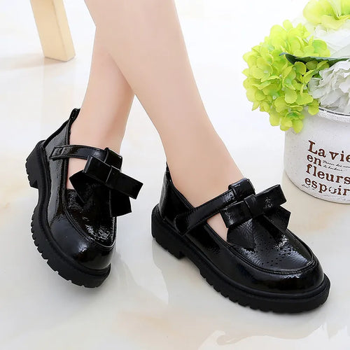 Girls Oxfords Leather Flats T-strap Breathable Anti-slip School Shoes