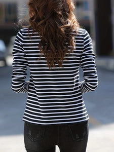 Women's striped POLO shirt