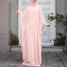 Load image into Gallery viewer, Muslim Abayas for Women Modest Two Pieces Dresses