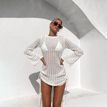 Load image into Gallery viewer, 2025 Hollowed-Out Side Strap Crewneck Backless Sunblock Beach Blouse Jumpsuit New Fashionable Summer Top For Women