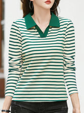 Load image into Gallery viewer, Women&#39;s striped POLO shirt