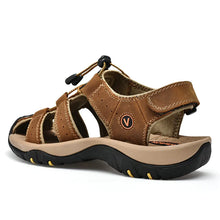 Load image into Gallery viewer, Men Genuine Leather Outdoor Sandals