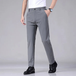 Men Thin Business Stretch Slim Chino Pants