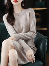 Load image into Gallery viewer, Women Round Neck Cashmere Dress
