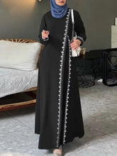 Load image into Gallery viewer, Women&#39;s Long Sleeve Lace Robe, Ramadan, Islamic, Arab, Muslima Dress