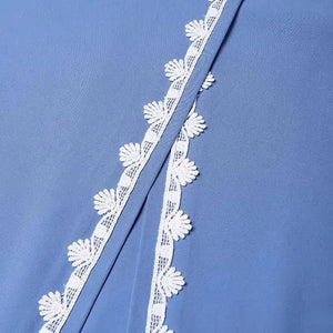 Women's Long Sleeve Lace Robe, Ramadan, Islamic, Arab, Muslima Dress