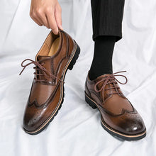 Load image into Gallery viewer, Mens Wingtip Leather Brogue Business Formal Oxford Shoes