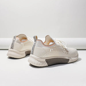 Women Lace Up Running Shoes Sporty Outdoor Sneakers