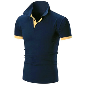 Mens  Summer Shorts Sleeve Polo Tee Shirt