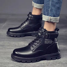 Load image into Gallery viewer, Men&#39;s High-top Fashion Motorcycle Ankle Boots