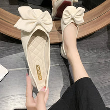 Load image into Gallery viewer, New Fashion Pumps  Soft Casual Women Sneakers 2024 Fashion Women Low Heel Square Toe Bow Solid Color Ladies Flat Shoes
