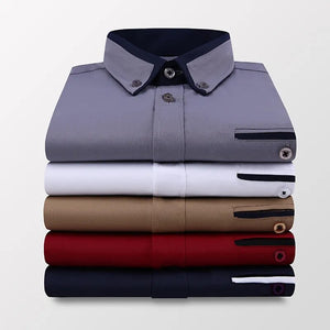 Men Short Sleeves Button Up Shirt