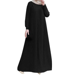 Women Muslim Abaya Dubai Long Sleeve Fashion A Line Robe Femme Islam Clothing