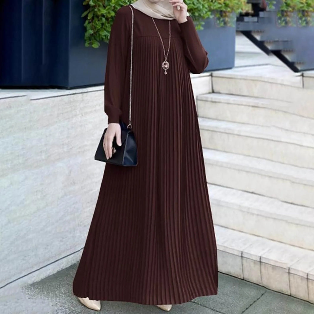 Women Muslim Abaya Dubai Long Sleeve Fashion A Line Robe Femme Islam Clothing