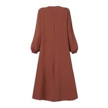 Load image into Gallery viewer, Solid Stretch Cuff Women Dress Zip-up Abayas