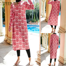 Load image into Gallery viewer, Muslim Long Kimono Hijab Dress for Women