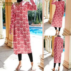 Muslim Long Kimono Hijab Dress for Women