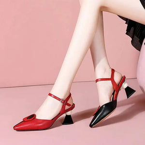 Women High Quality Comfort European Square Heel Shoes